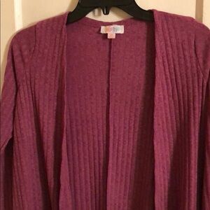 LULAROE SARAH LONG DUSTER CARDIGAN SWEATER WOMEN’S XS